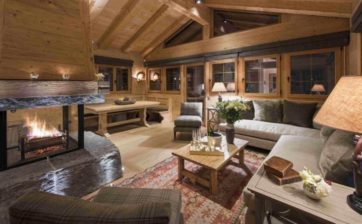 Chalet Chouqui, Verbier, Lounge with Fire Place